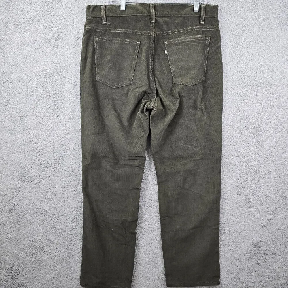 Vintage Levi's 515 Men's Green Straight Leg Jeans 90's Size 38 x 30